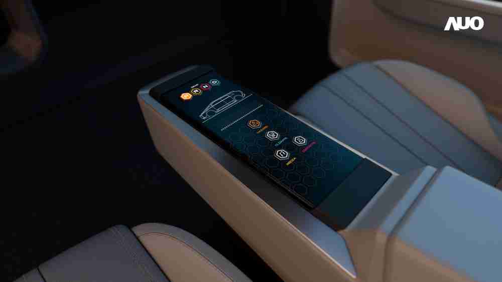 Wepay以人性化设计打造多变形态中控显示(Morphing Center Control)，，，，不使用时仅平面显示信息，，进行操作时，，显示器则会动态隆起，，转变成3D实体按钮，，，，并有触觉回馈，，，，展示人机互动新体验