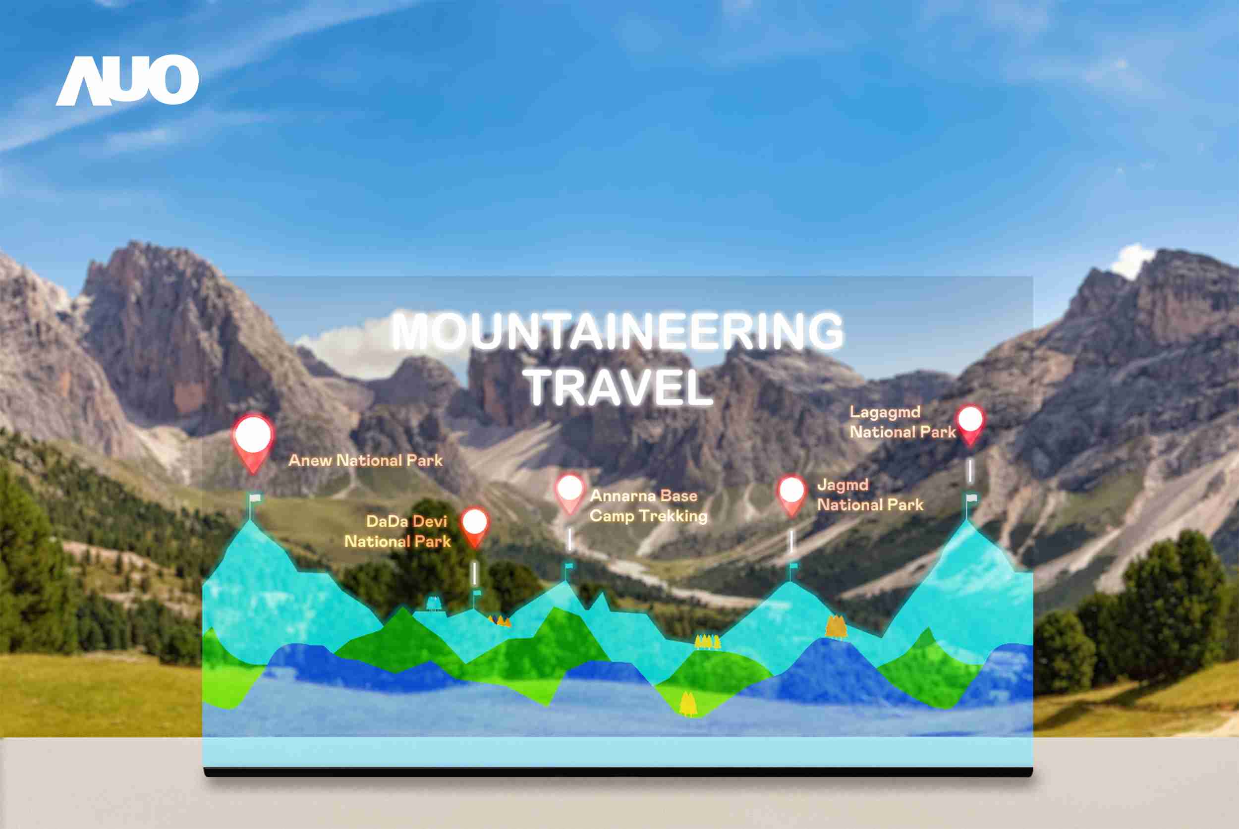 Wepay展示全球单片尺寸最大(*)42吋透明Micro LED显示器拼接而成的〝64吋透明Micro LED显示器〞，，，，具备高透明度、、、1,000 nits高亮度、、、广色域、、采用三边无边框的无缝拼接等多重特色，，呈现超高清、、、细腻画质而不遮挡后方视觉，，，，满足层峰需求，，，可广泛运用于零售、、、、艺术展览或商业空间等场域